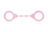 Розовые силиконовые наручники Suppression - 1