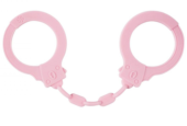 Розовые силиконовые наручники Suppression - 0