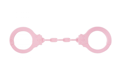 Розовые силиконовые наручники Suppression - 1