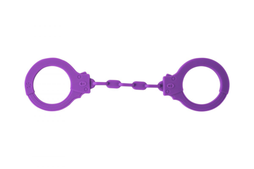Фиолетовые силиконовые наручники Suppression - 1