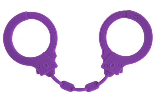 Фиолетовые силиконовые наручники Suppression - 0