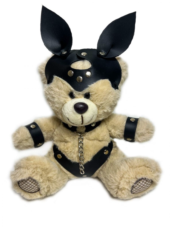 Оригинальный плюшевый мишка в БДСМ костюме с ушками - 0