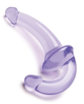 Фиолетовый безремневой страпон Strapless Strap-On - 0