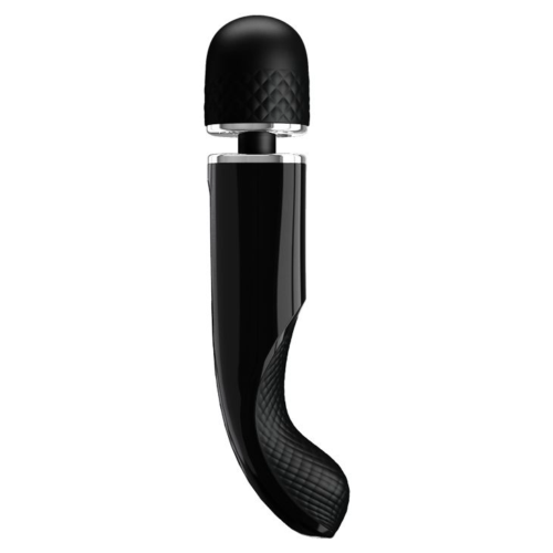 Черный вибратор-жезл Charming Massager Plus - 29 см. - 4