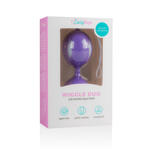 Фиолетовые вагинальные шарики Wiggle Duo - 3