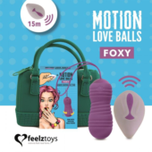 Фиолетовые вагинальные шарики с вращением бусин Remote Controlled Motion Love Balls Foxy - 3