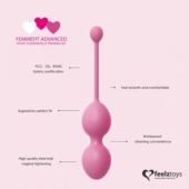 Набор из 3 розовых вагинальных шариков FemmeFit Advanced Pelvic Muscle Training Set - 3