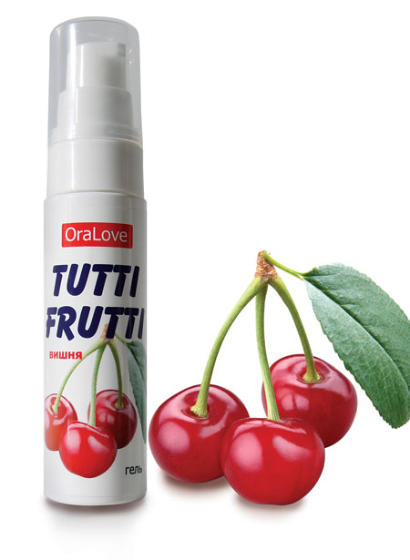 Гель-смазка Tutti-frutti с вишнёвым вкусом - 30 гр. - 0