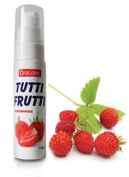Гель-смазка Tutti-frutti с земляничным вкусом - 30 гр. - 0