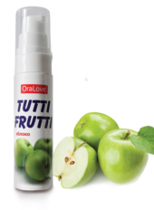 Гель-смазка Tutti-frutti с яблочным вкусом - 30 гр. - 0