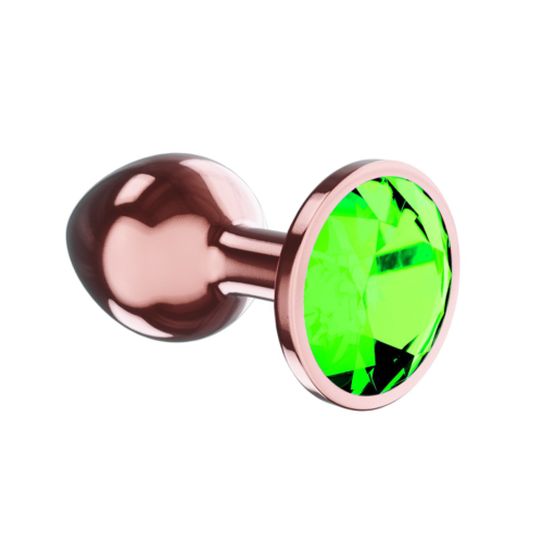 Пробка цвета розового золота с лаймовым кристаллом Diamond Emerald Shine S - 7,2 см. - 1