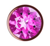 Пробка цвета розового золота с лиловым кристаллом Diamond Quartz Shine L - 8,3 см. - 2