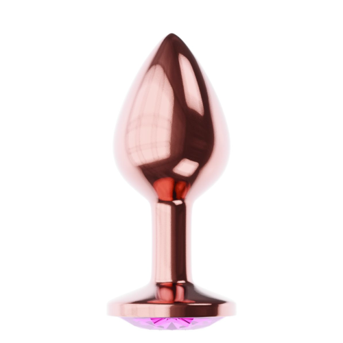 Пробка цвета розового золота с лиловым кристаллом Diamond Quartz Shine L - 8,3 см. - 0