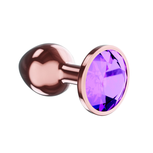 Пробка цвета розового золота с фиолетовым кристаллом Diamond Amethyst Shine L - 8,3 см. - 1