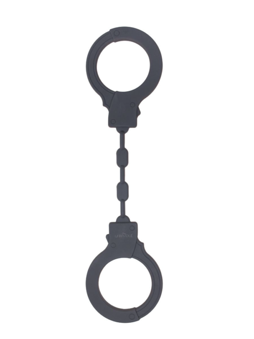 Темно-серые силиконовые наручники - 0