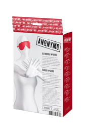 Красная маска Anonymo из искусственной кожи - 10