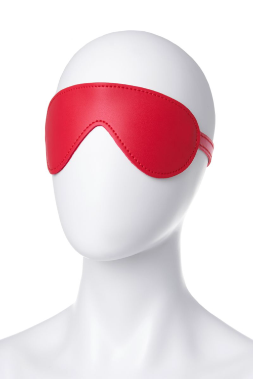 Красная маска Anonymo из искусственной кожи - 8