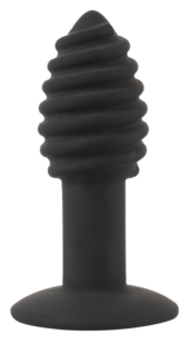 Черная анальная вибропробка Twist Butt Plug - 10,7 см. - 0