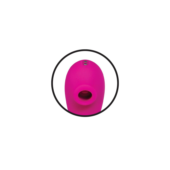 Розовый вибромассажер с клиторальным стимулятором The Note - 16,3 см. - 4