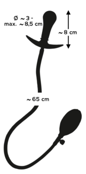 Черная анальная втулка-расширитель Inflatable Plug - 8