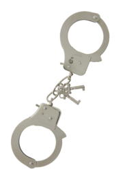 Металлические наручники с ключиками LARGE METAL HANDCUFFS WITH KEYS - 0