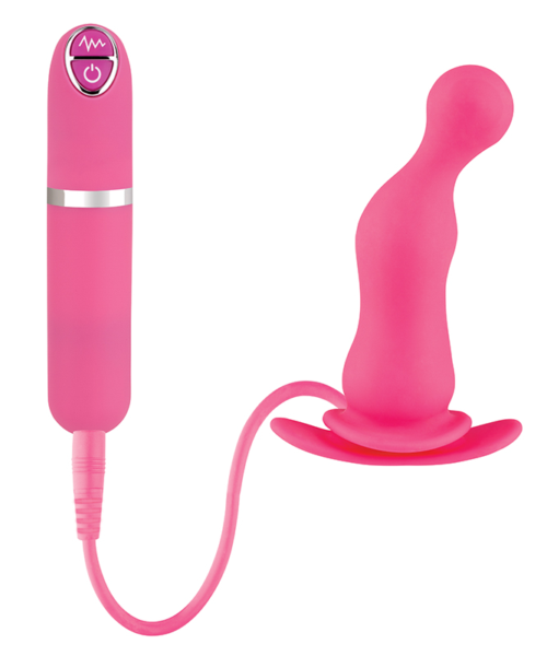 Розовая вибровтулка Dash Butt Plug With Mini Controller II - 9 см. - 0