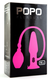 Розовая надувная вибровтулка POPO Pleasure - 10 см. - 0