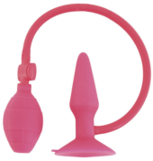 Надувная анальная втулка POPO Pleasure розового цвета - 10 см. - 1