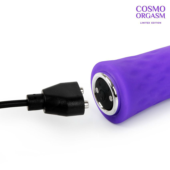 Фиолетовый вибростимулятор в форме зайчика - 10,5 см. - 3