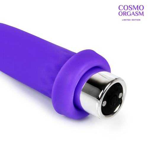 Фиолетовый вибростимулятор в форме зайчика - 10,5 см. - 4