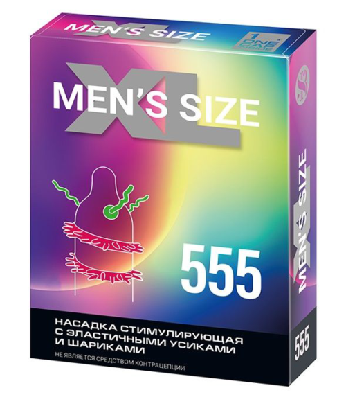 Стимулирующая насадка на пенис MEN SIZE 555 - 0