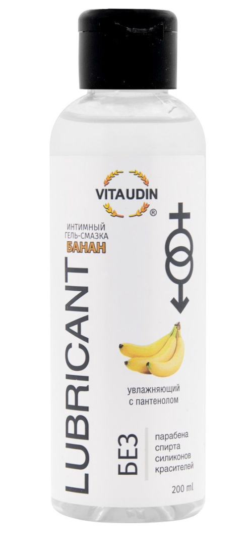 Интимный гель-смазка на водной основе VITA UDIN с ароматом банана - 200 мл. - 0