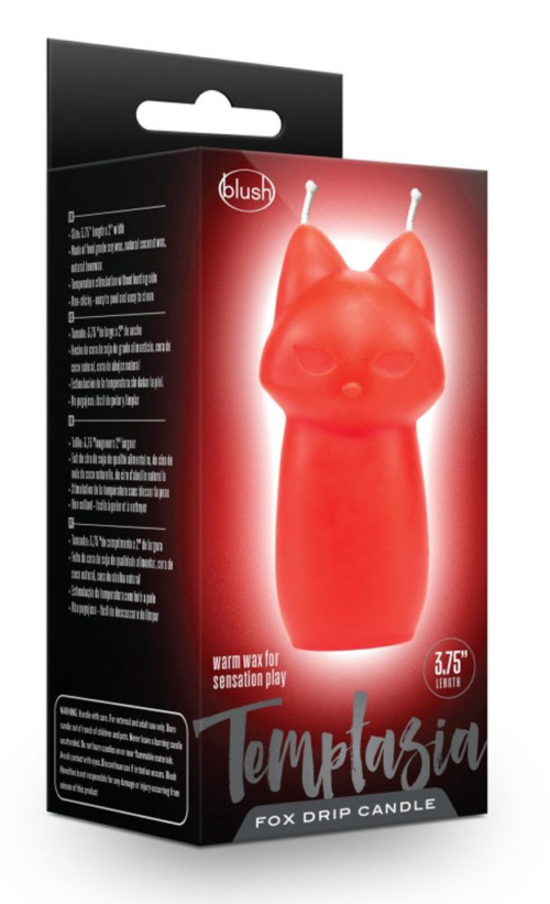 Красная БДСМ-свеча в форме злой кошки Fox Drip Candle - 1