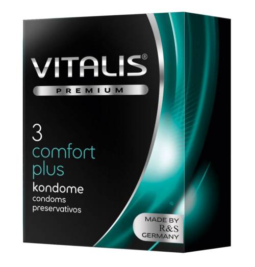 Контурные презервативы VITALIS PREMIUM comfort plus - 3 шт. - 0