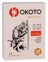 Тонкие презервативы OKOTO Thin Extra Soft - 3 шт. - 0