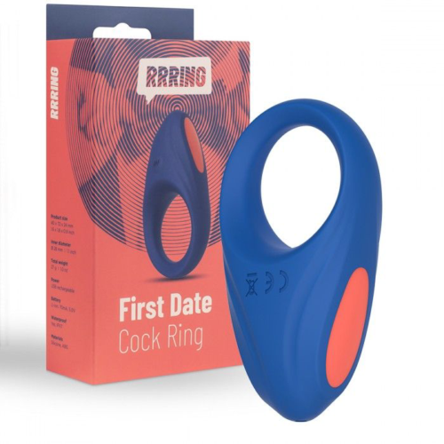 Синее эрекционное кольцо RRRING First Date Cock Ring - 1