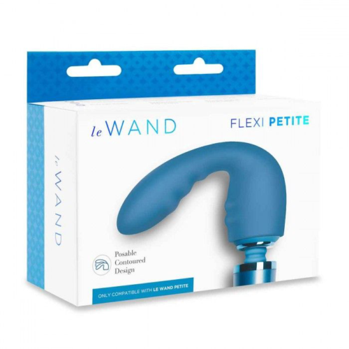 Синяя насадка Flexi для вибратора Le Wand Petite - 5