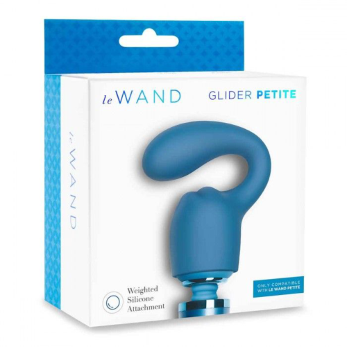 Синяя насадка Glider для вибратора Le Wand Petite - 5