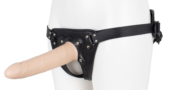 Пустотелый страпон Harness CLASSIC с бандажом - 19,5 см. - 0