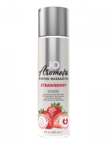 Массажное масло JO Aromatix Massage Oil Strawberry с ароматом клубники - 120 мл.