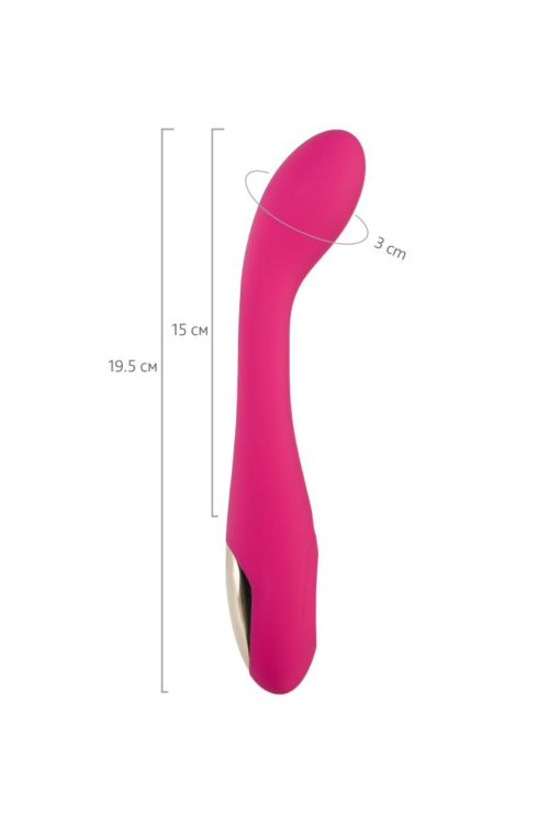 Ярко-розовый стимулятор G-точки G-Stalker - 19,5 см. - 4