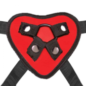Красный поясной фаллоимитатор Red Heart Strap on Harness 5in Dildo Set - 12,25 см. - 3