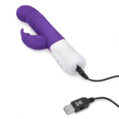 Фиолетовый массажер для G-точки Slim Shaft thrusting G-spot Rabbit - 23 см. - 5