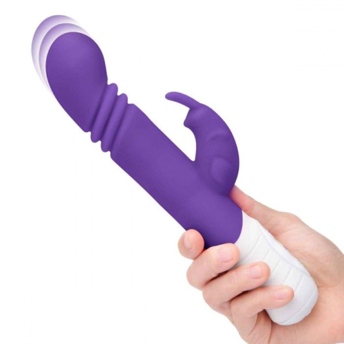 Фиолетовый массажер для G-точки Slim Shaft thrusting G-spot Rabbit - 23 см. - 2