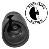Черный вибромастурбатор Flickering Stroker - 6