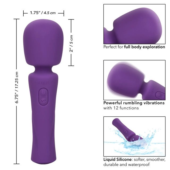 Фиолетовый ванд Stella Liquid Silicone Massager - 17,25 см. - 2
