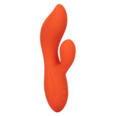Оранжевый вибратор-кролик Liquid Silicone Dual Teaser - 0