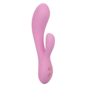 Розовый ультрагибкий вибратор-кролик Zoie - 17,75 см. - 0