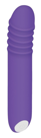 Фиолетовый светящийся G-стимулятор The G-Rave - 15,1 см. - 0