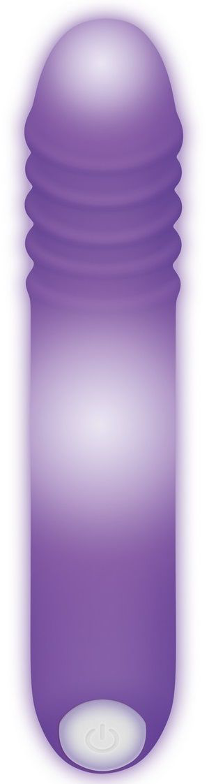 Фиолетовый светящийся G-стимулятор The G-Rave - 15,1 см. - 8